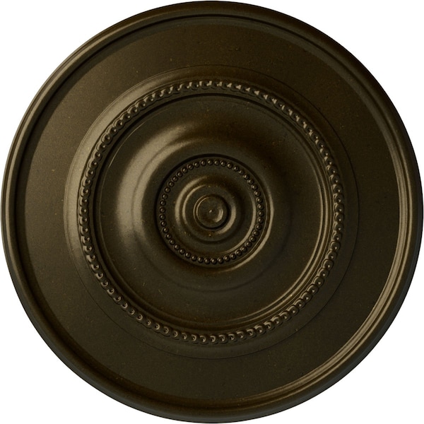 Ekena Millwork Dylar Ceiling Medallion (Fits Canopies up to 6 1/4"), Hand-Painted Green Gold, 30"OD x 2 1/4"P CM30DYGGS - main